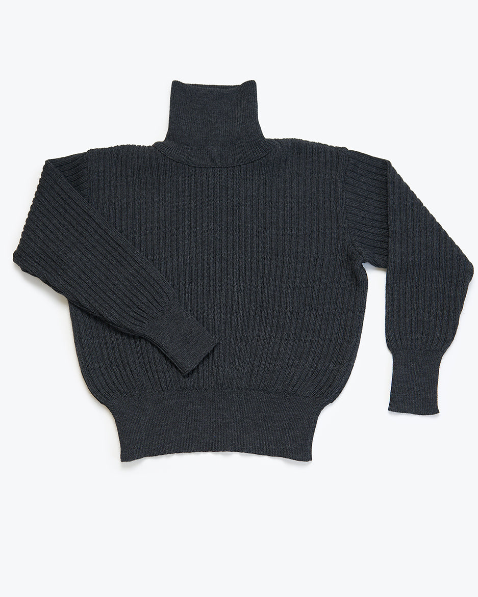 Studio de Lostanges UNISEX FUNNEL NECK SWEATER RED/NAVY