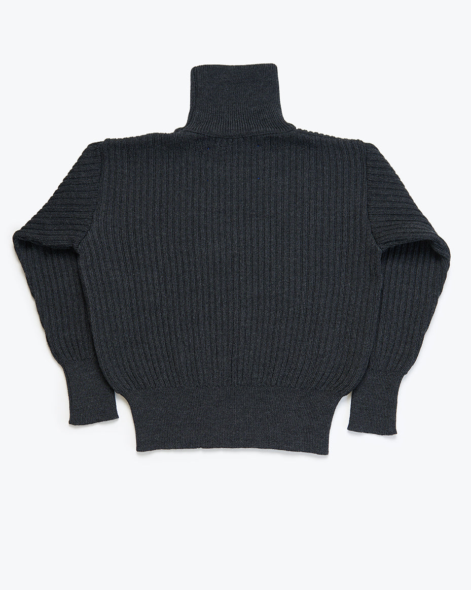Studio de Lostanges UNISEX FUNNEL NECK SWEATER RED/NAVY