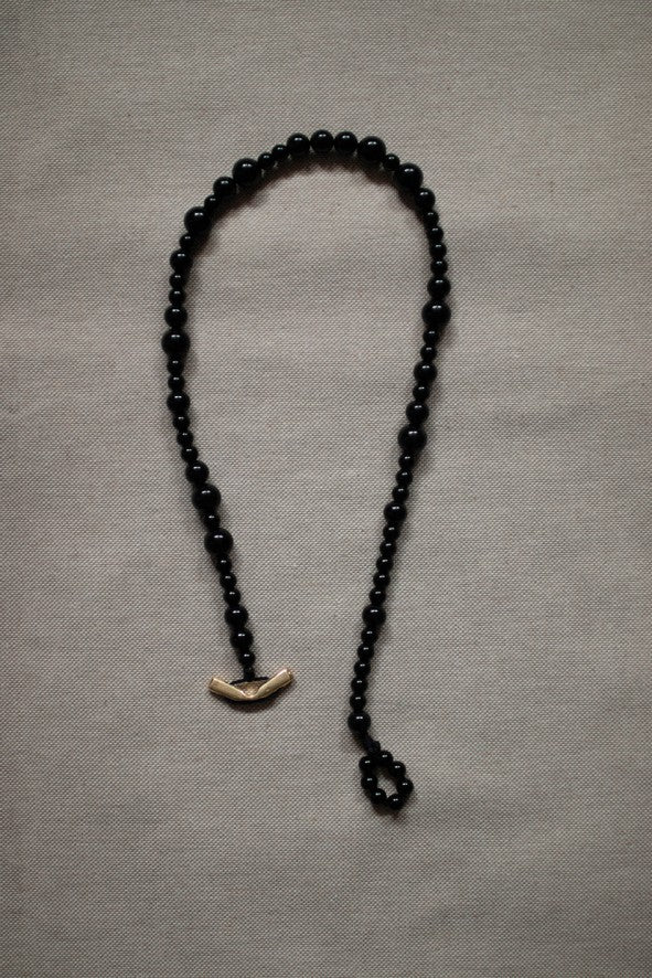 LEPAGÓN NECKLACE 38/25 OBSIDIAN