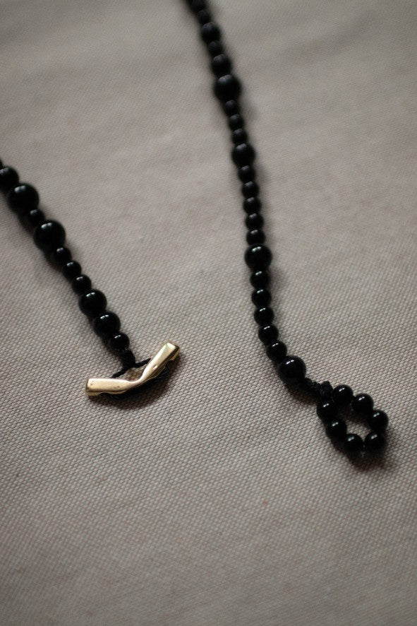 LEPAGÓN NECKLACE 38/25 OBSIDIAN