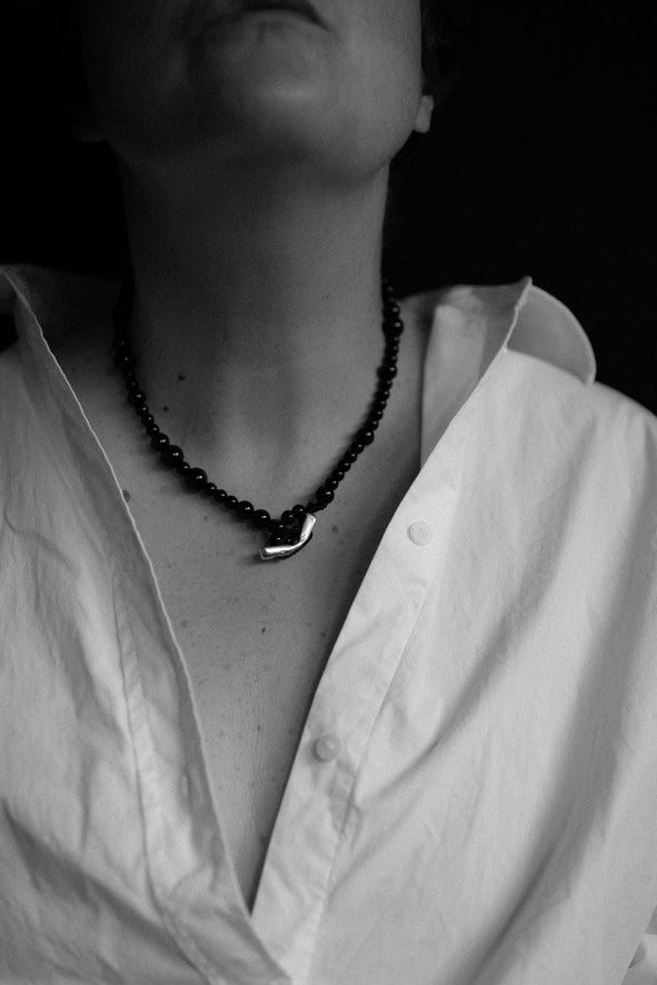 LEPAGÓN NECKLACE 38/25 OBSIDIAN