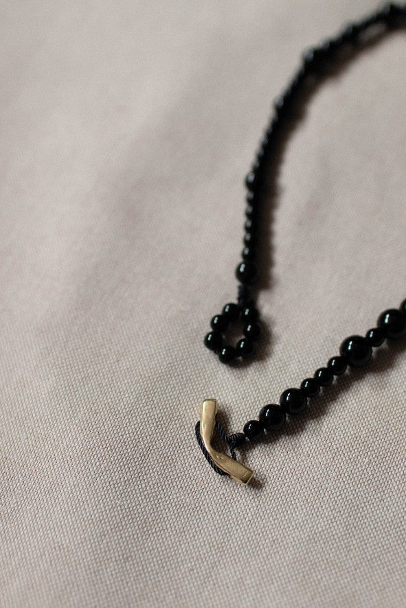 LEPAGÓN NECKLACE 38/25 OBSIDIAN