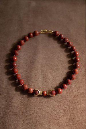 LEPAGóN NECKLACE 42/24 RED JASPER