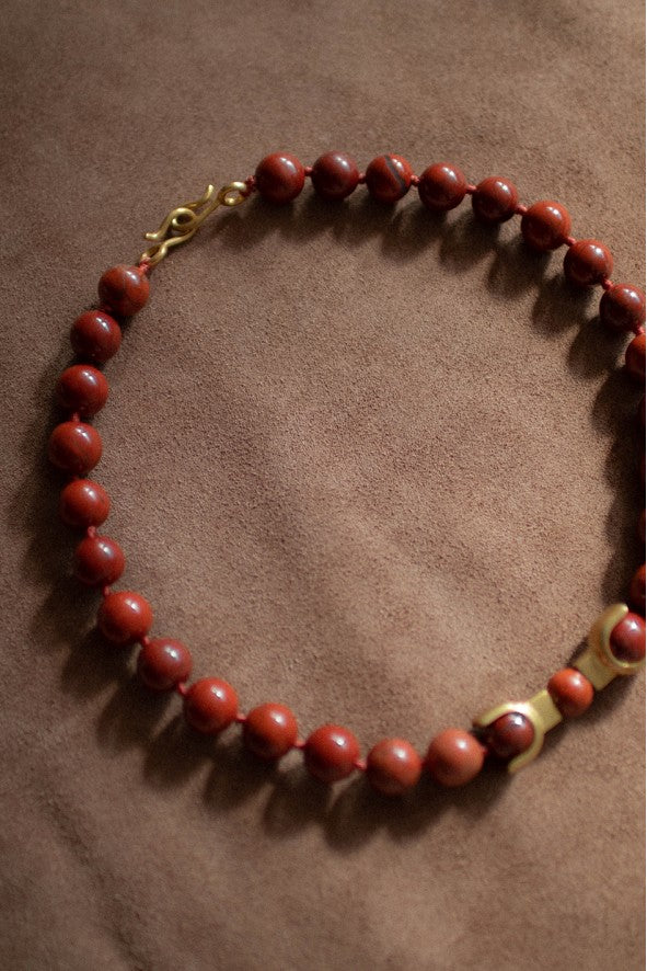 LEPAGóN NECKLACE 42/24 RED JASPER