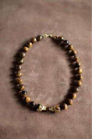 LEPAGóN NECKLACE 42/24 TIGER EYE