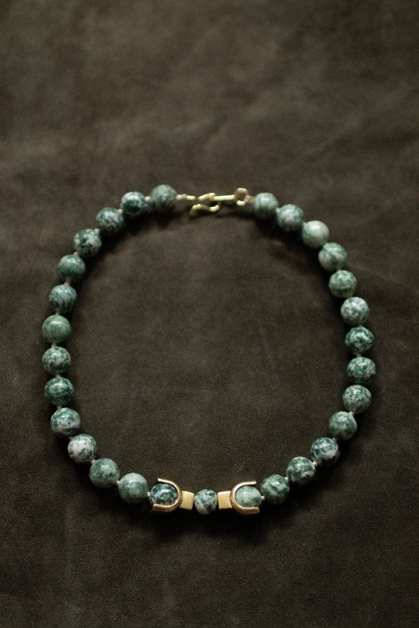 LEPAGÓN NECKLACE 42/25 GREEN JASPER