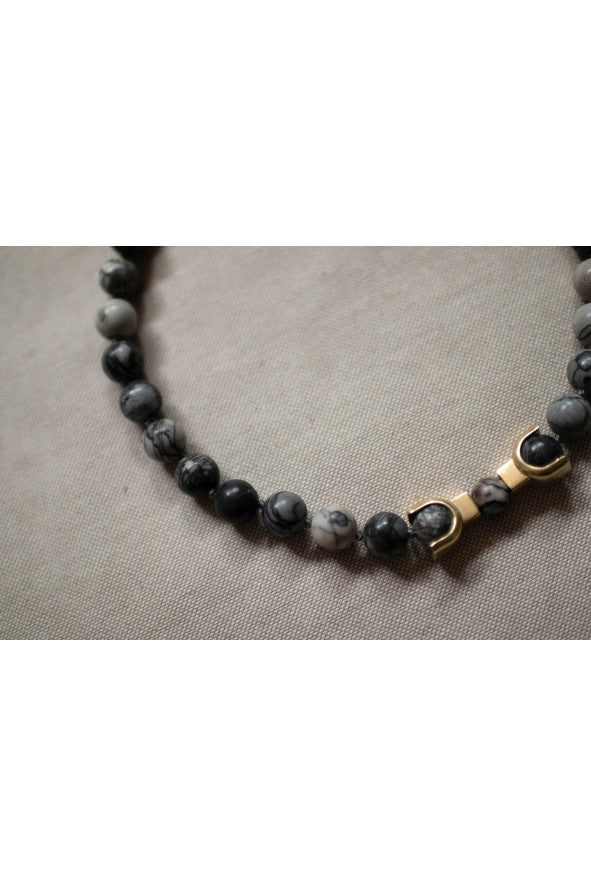 LEPAGÓN NECKLACE 42/25 SPIDER JASPER