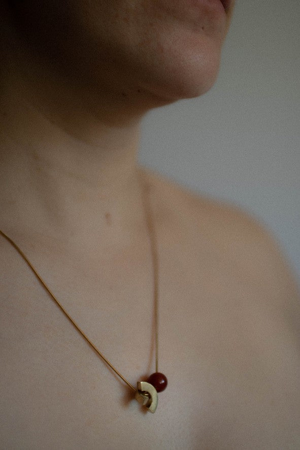 LEPAGÓN NECKLACE 43/24 RED AGATE