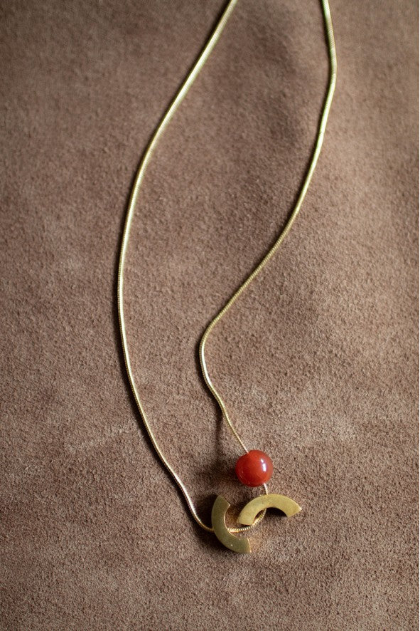 LEPAGÓN NECKLACE 43/24 RED AGATE