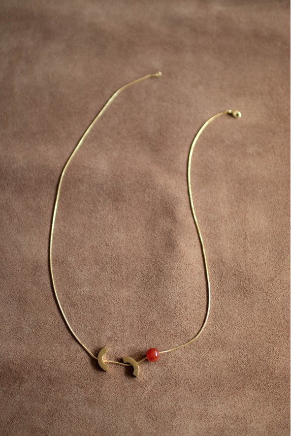 LEPAGÓN NECKLACE 43/24 RED AGATE