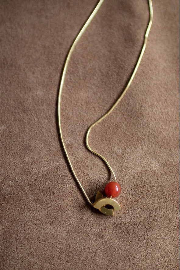 LEPAGÓN NECKLACE 43/24 RED AGATE