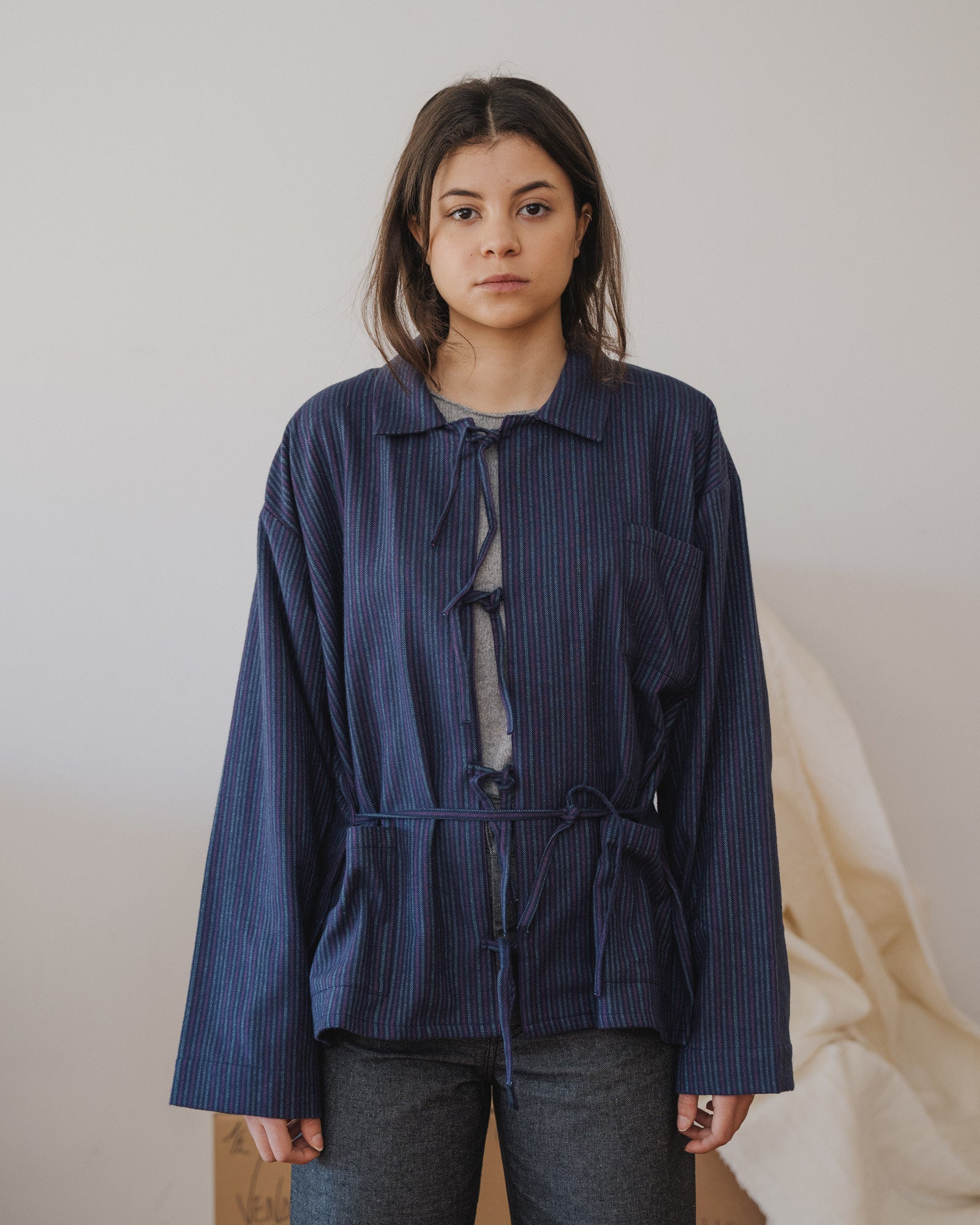 BASERANGE【24SS】 LIMBER SHIRT ストライプ シャツ Baserange Limber Shirt - Cotton – kyo journal