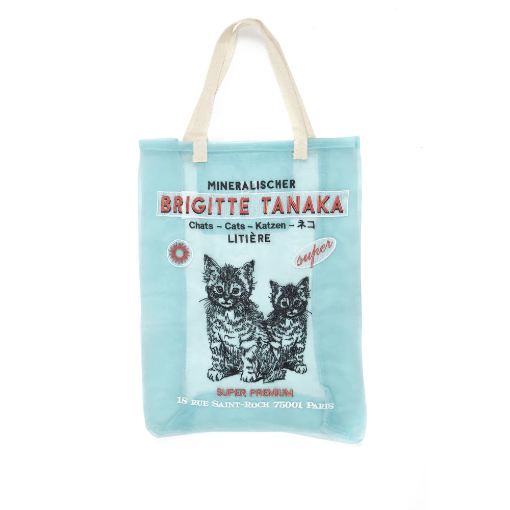 Brigitte Tanaka Cats bag in organza with embroideries