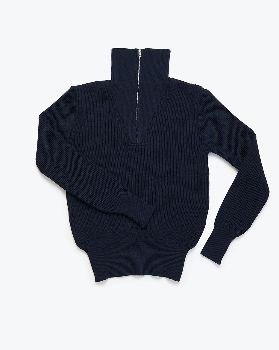 Studio de Lostanges TRUCKER SWEATER OLIVE / NAVY
