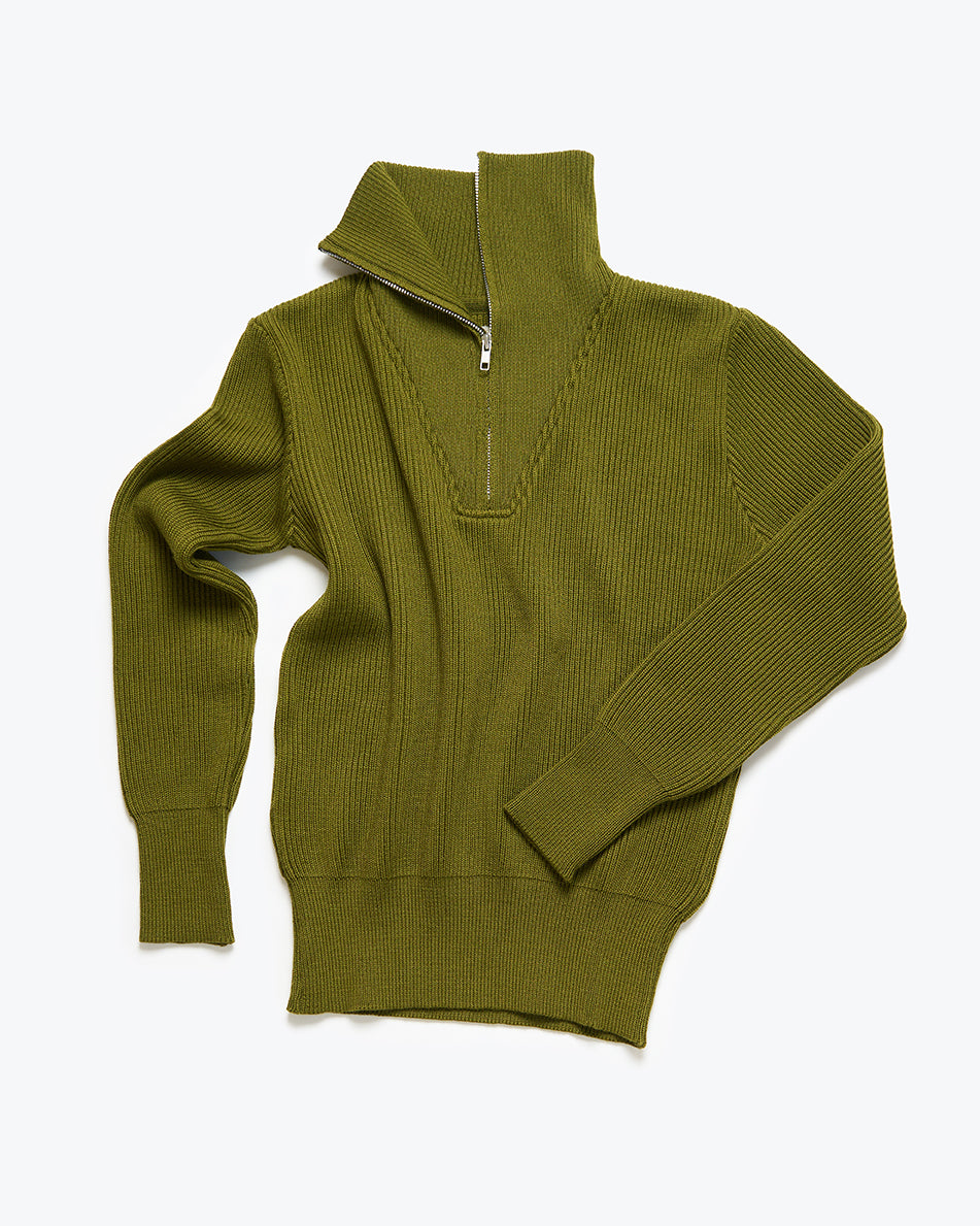 Studio de Lostanges TRUCKER SWEATER OLIVE / NAVY