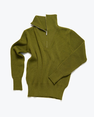 Studio de Lostanges TRUCKER SWEATER OLIVE / NAVY