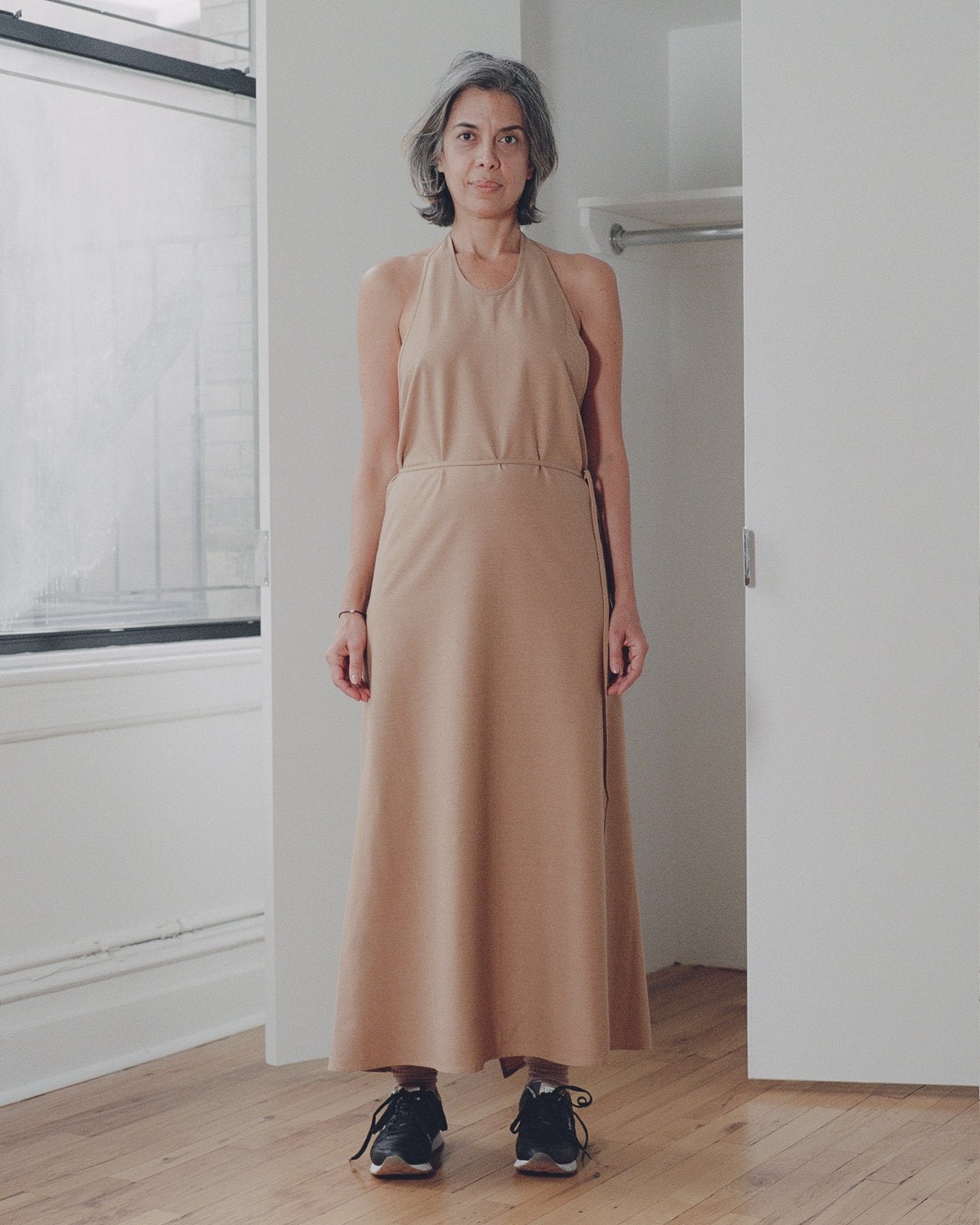 Baserange Apron Dress Bath Brown – kyo journal