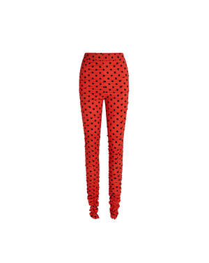 Mads Nørgaard POLLUX PISA LEGGINGS, MIDI DOT AOP CHERRY TOMATO