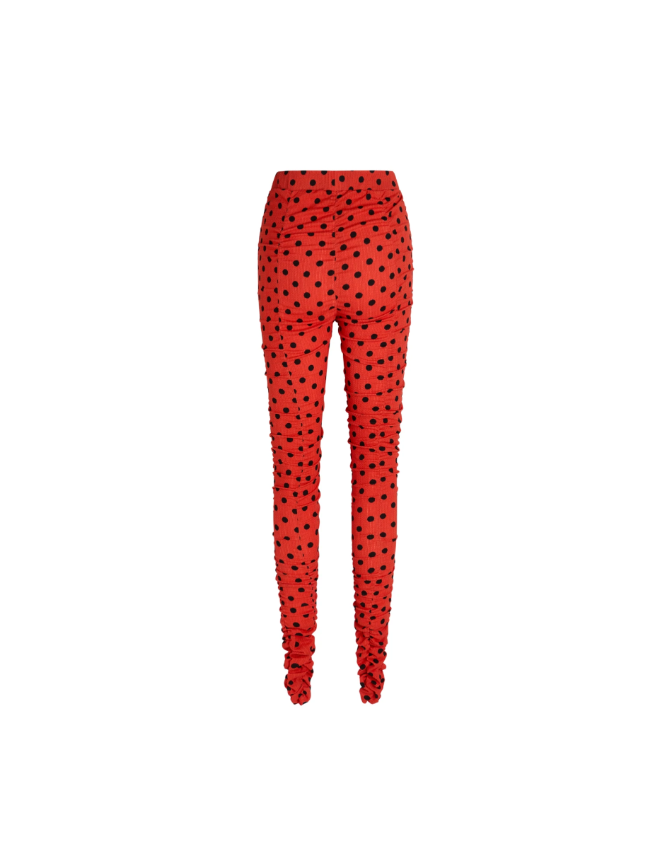 Mads Nørgaard POLLUX PISA LEGGINGS, MIDI DOT AOP CHERRY TOMATO