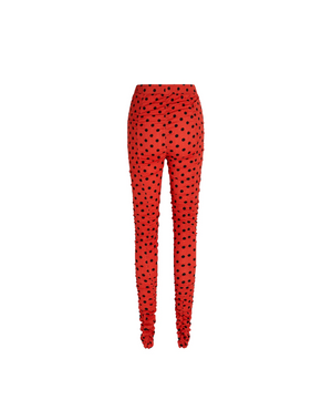 Mads Nørgaard POLLUX PISA LEGGINGS, MIDI DOT AOP CHERRY TOMATO