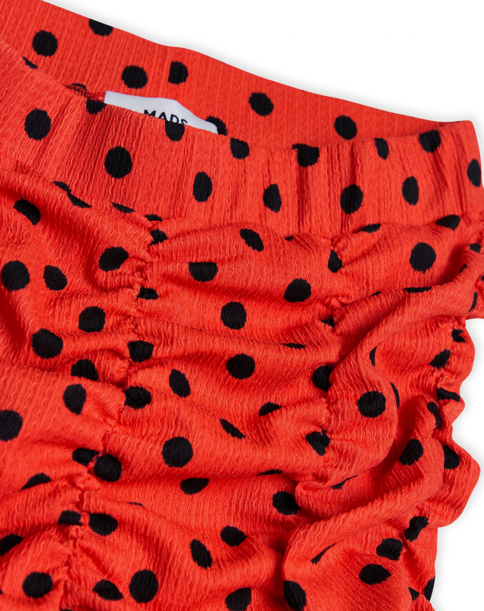Mads Nørgaard POLLUX PISA LEGGINGS, MIDI DOT AOP CHERRY TOMATO