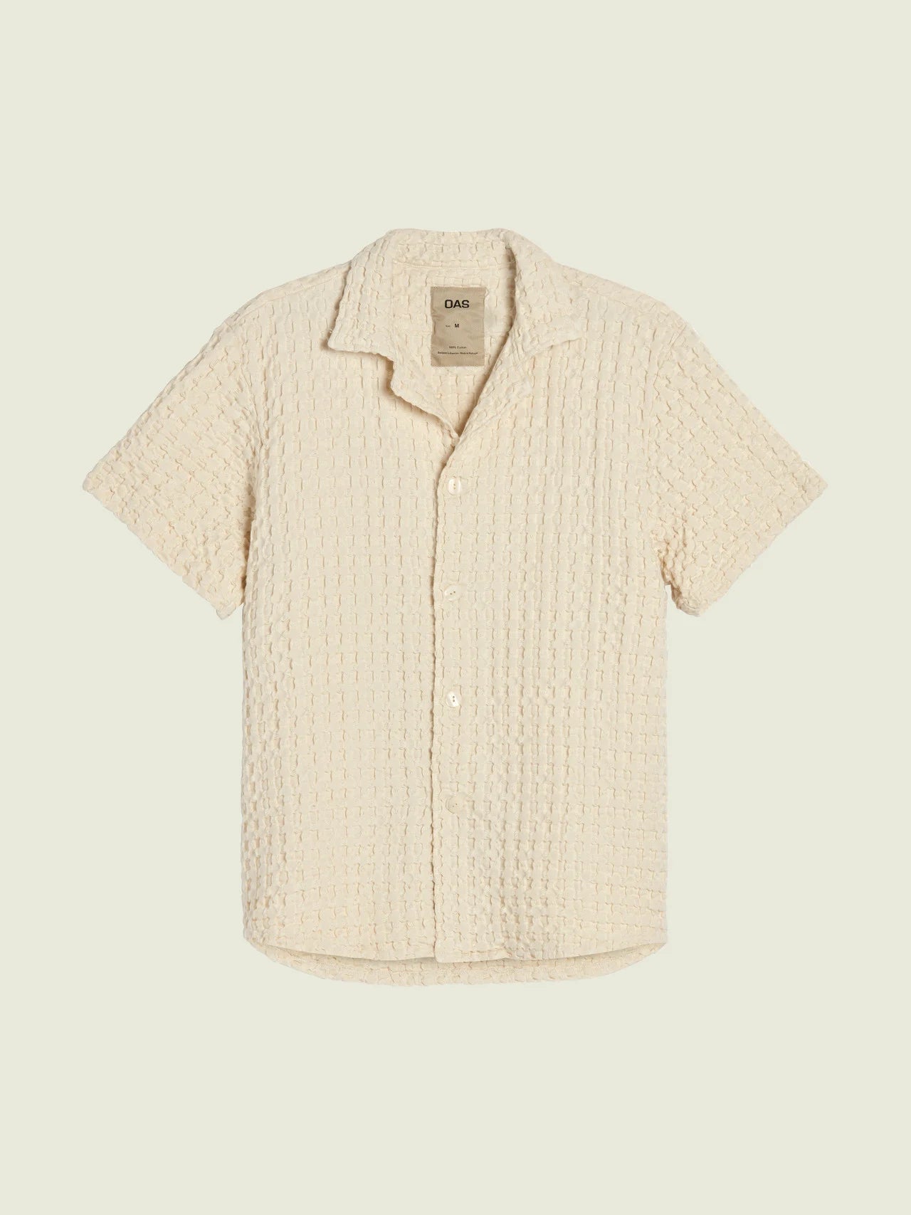 OAS Jaffa Waffle Shirt - Ecru | Garmentory