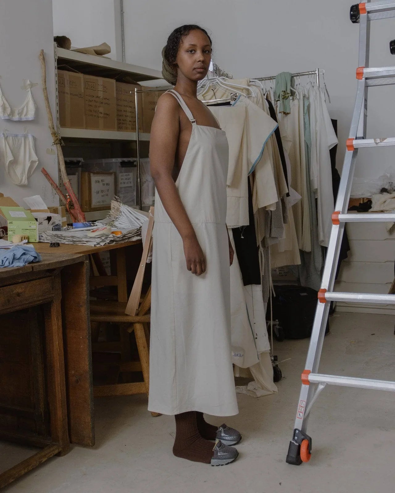 Baserange Long Strap Overall Dress kyo journal